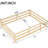 Natural Oak Full Size Floor Bed For , Pine Frame, Fence Design, Easy To Put Together, Multi - Use Material, Oak, Stable Structure, Setup And Comfortable-1459633495-1459633488