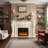 73.23"White Solid Wood Fireplace Mantel-1165350582