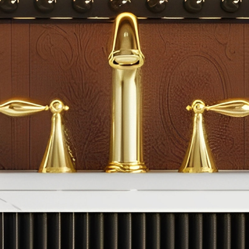 Armoire de salle de bain style français rétro, H 19,68 po x l 59,05 po x P 21,65 po