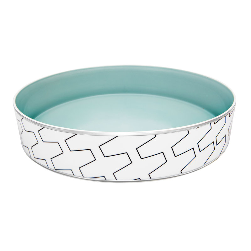Bol décoratif blanc Mid-Century en porcelaine Trasso