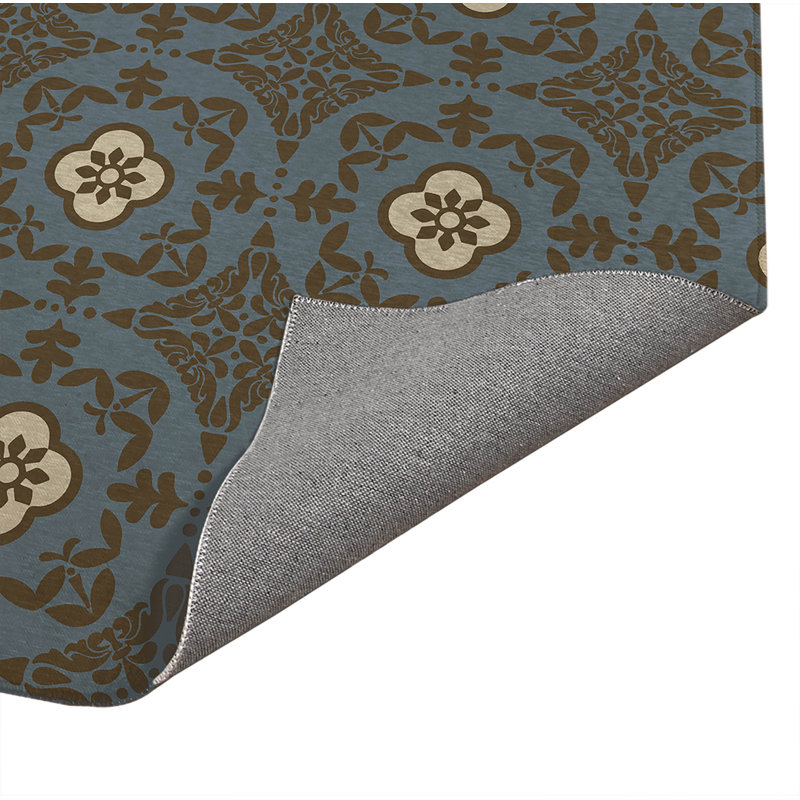 Tapis de cuisine à profil bas Sully, Brun, Rectangulaire 2 pi x 3 pi