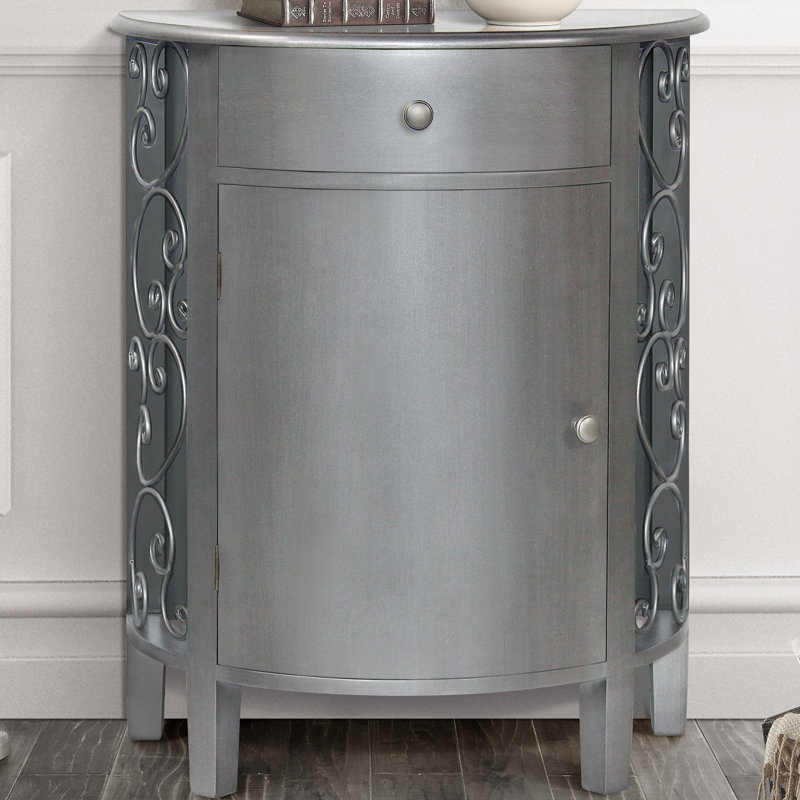 Buffet décoratif 1 porte Heintz, Argent antique