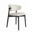 Ensemble de 2 chaises de salle à manger rembourrées en cuir avec accoudoirs et dossier confortable en cuir - noir et blanc-2000937734