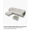 Canapé d'angle Sylva avec fauteuil sans accoudoirs et table basse ottomane