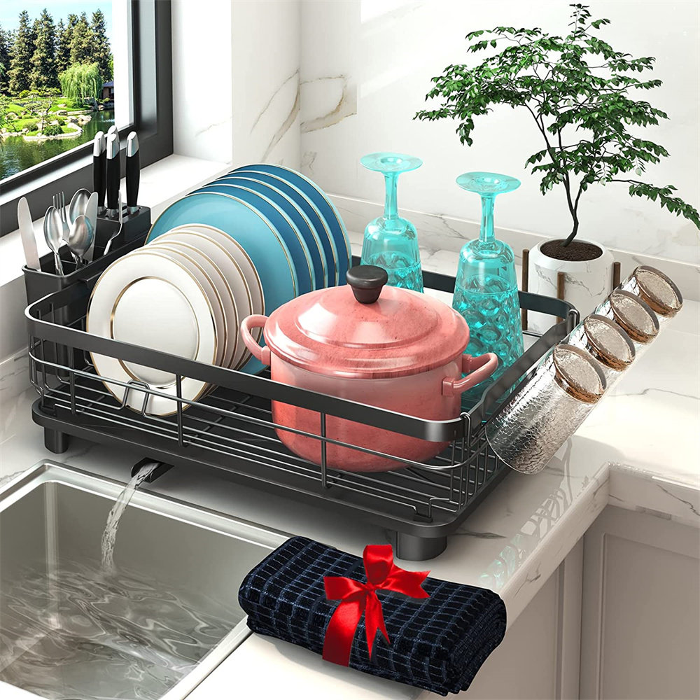 YITAHOME Multifunctional Stainless Steel Dish Rack