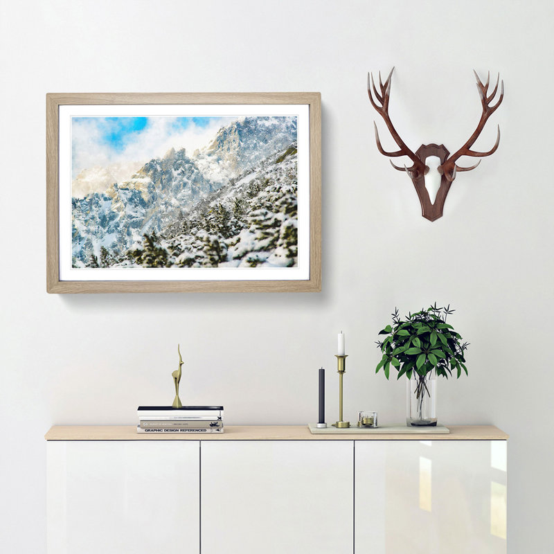 The Tatra Mountains in Slovakia - Picture Frame Painting Print, 33cm H x 45cm W x 2cm D, Oak Framed