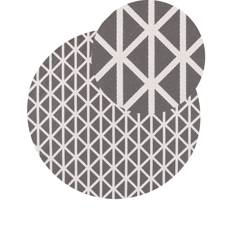Outdoor Rug PANAJI Grey, Round 120 cm