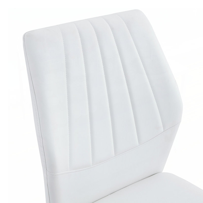  Chaises de salle à manger Shell, 6, Blanc