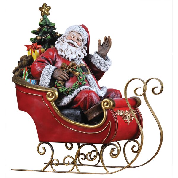 The Holiday Aisle® Santa on Sleigh | Wayfair