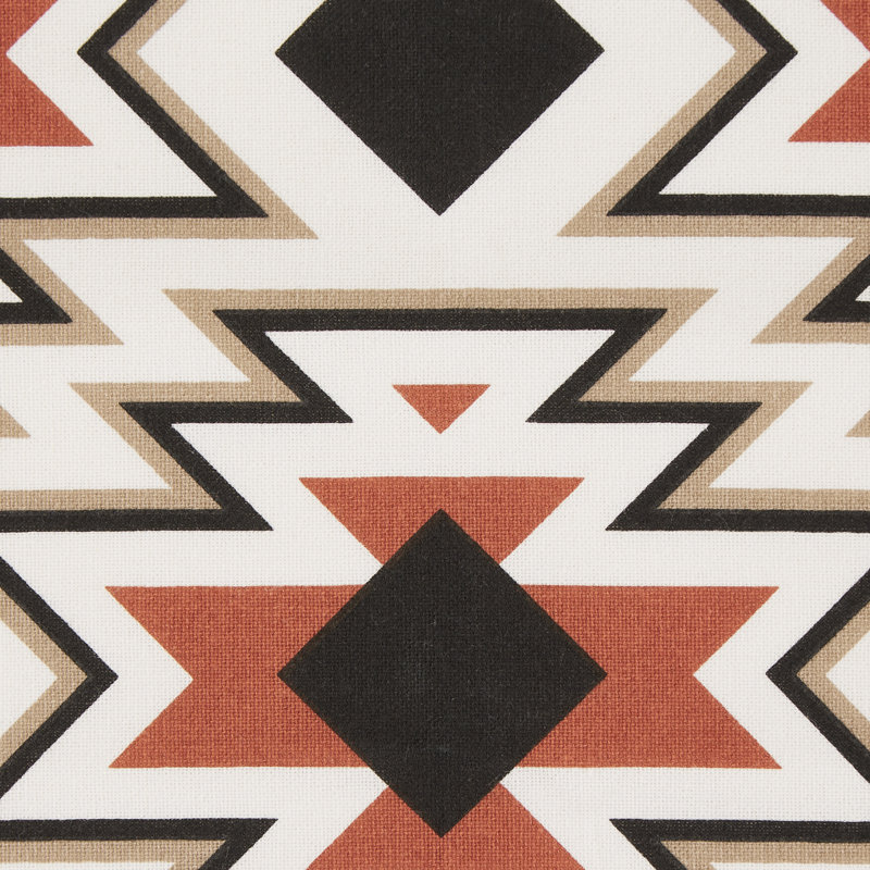 Black and White Aztec Cotton Euro Pillow Covers, Set of 4