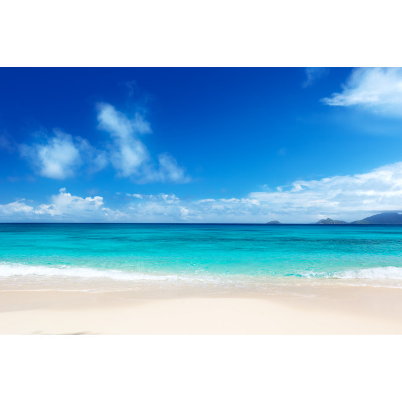 Beach Of Mahe Island - Wrapped Canvas Print, 30cm H x 46cm W x 3.8cm D