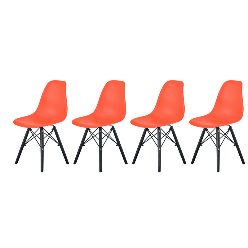 Chaise d'appoint Baranowski, Orange / noir, 4