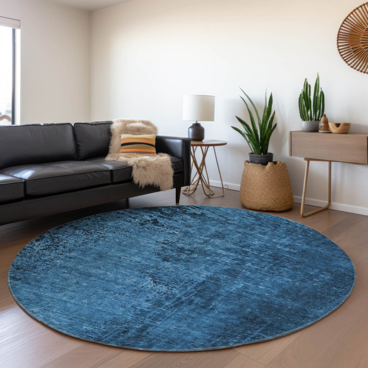 Premium Machine Washable Cerrito AMF554 Navy Rug