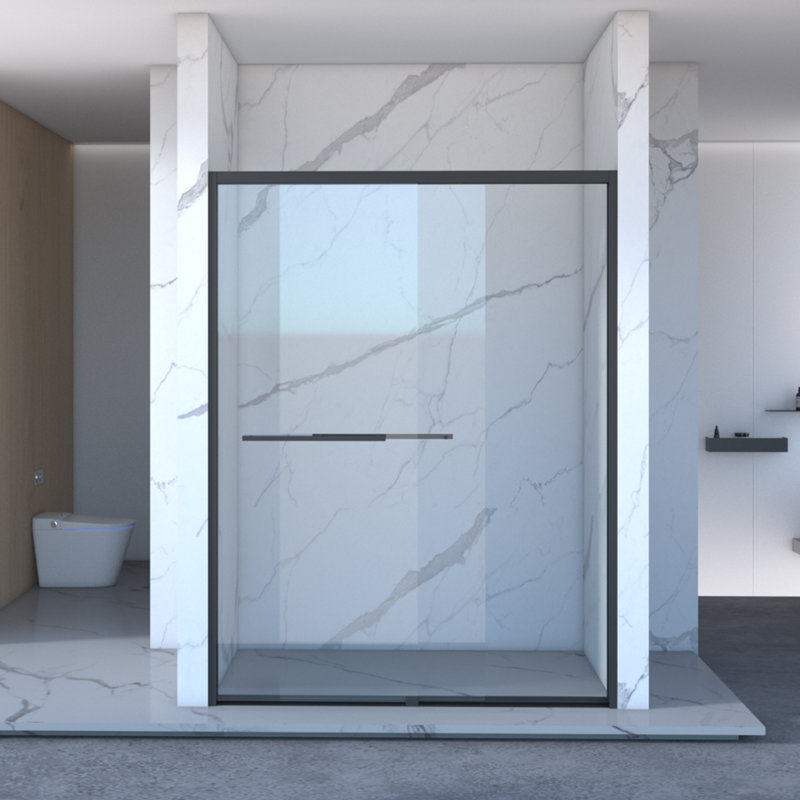 Porte de douche coulissante double en aluminium