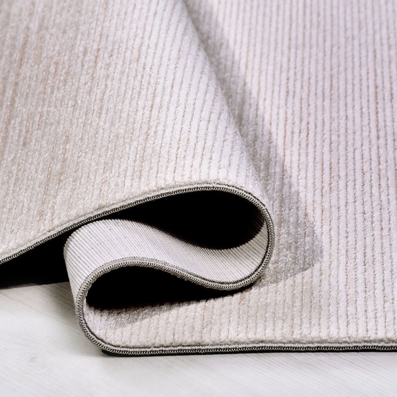 Tapis beige moderne lavable à la machine, Tapis de couloir 2 pi 8 po x 9 pi 11 po