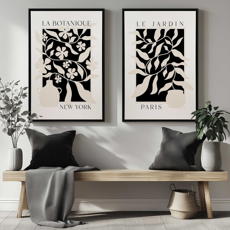 Bold Botaniques, Set of 2 Prints, Framed Canvas, American Maple, 48" x 32"