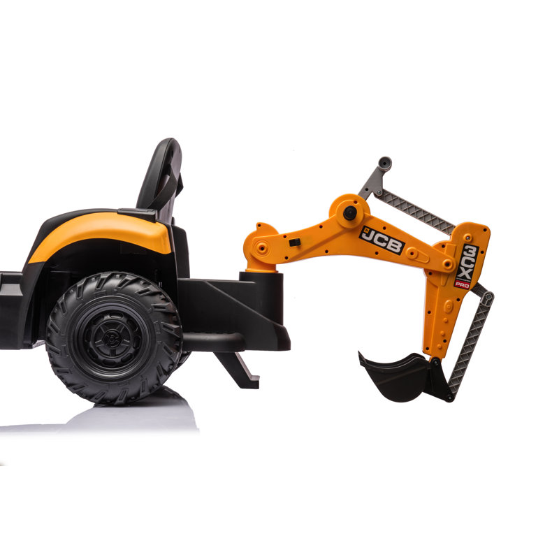 24V Yellow JCB Ride-On Excavator with Remote Control