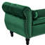Banc repose-pieds rectangulaire en velours avec rangement et 1 coussin, vert foncé, émeraude-793771005