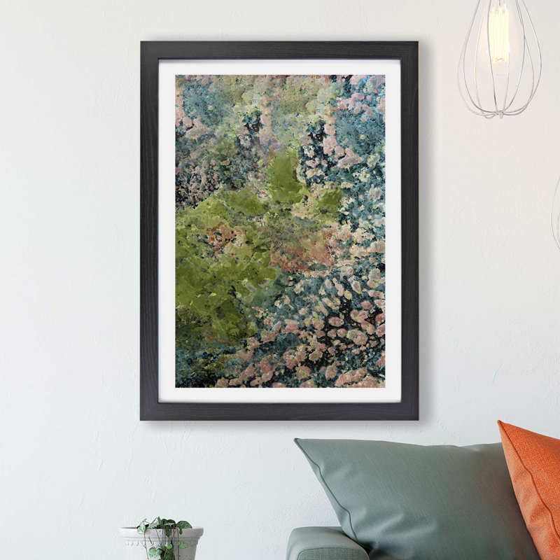 High Above the Greens - Framed Print, 62cm H x 87cm W x 2cm D, Black