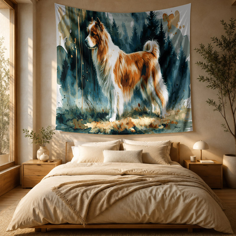 Tapisserie murale Dogs Eurasier, 51 po x 60 po