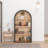4-Tier Arched Bookshelf, 43" Tall Arched Bookcase With Storage Shelves