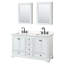 Ensemble de meuble-lavabo double autoportant 60 po avec plateau en quartz Deborah-98160693-98160696-98160697