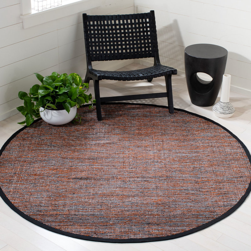 Montauk Hand Woven Cotton Rug, Round 6'