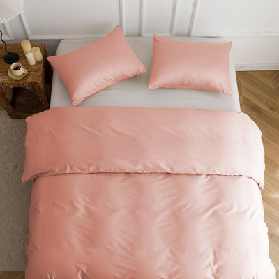 Nitzy Super Soft Reversible Plain Duvet Cover with Pillowcases