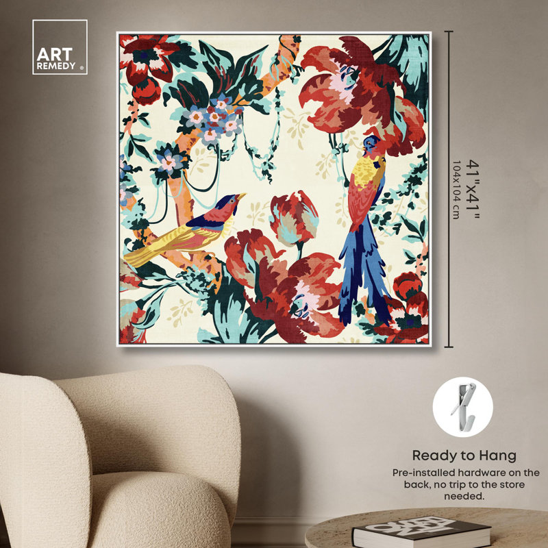 Art mural Maximalist, Cadre blanc, H 21 po x l 21 po