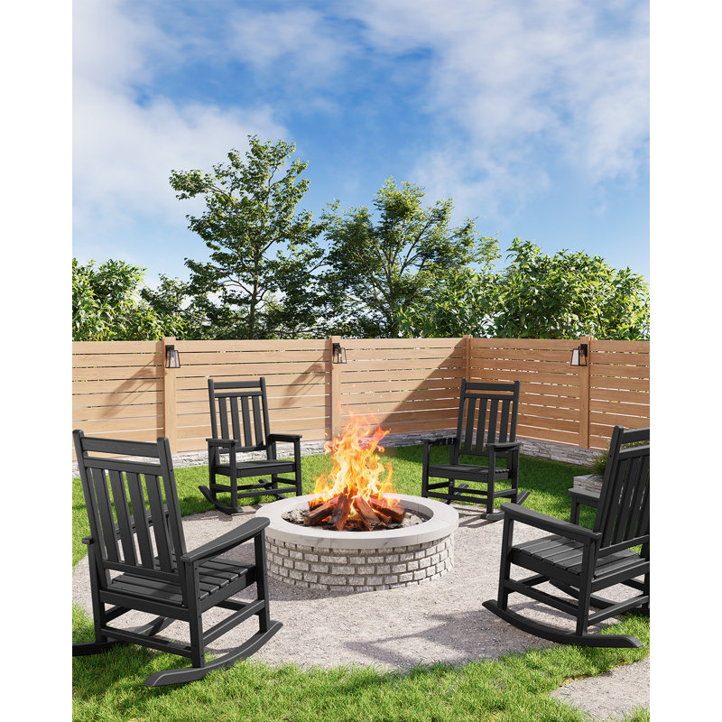 Outdoor Adirondack Chair, Black