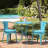 Teal 3 Kd Metal Table - Powder Coated Iron Outdoor Hot Tub-43549298