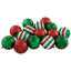 Boules de Noël rayées et à pois incassables - 3 po (76 mm) - 48 carats