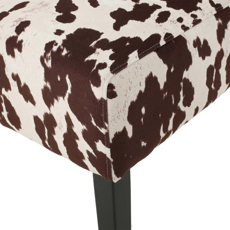 Upholstered Side Chairs, Cream/Chocolate, 4