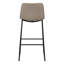 Chaise de bureau, hauteur de bar, debout, bureau d'ordinateur, aspect cuir, métal noir, contemporain, moderne-303426732
