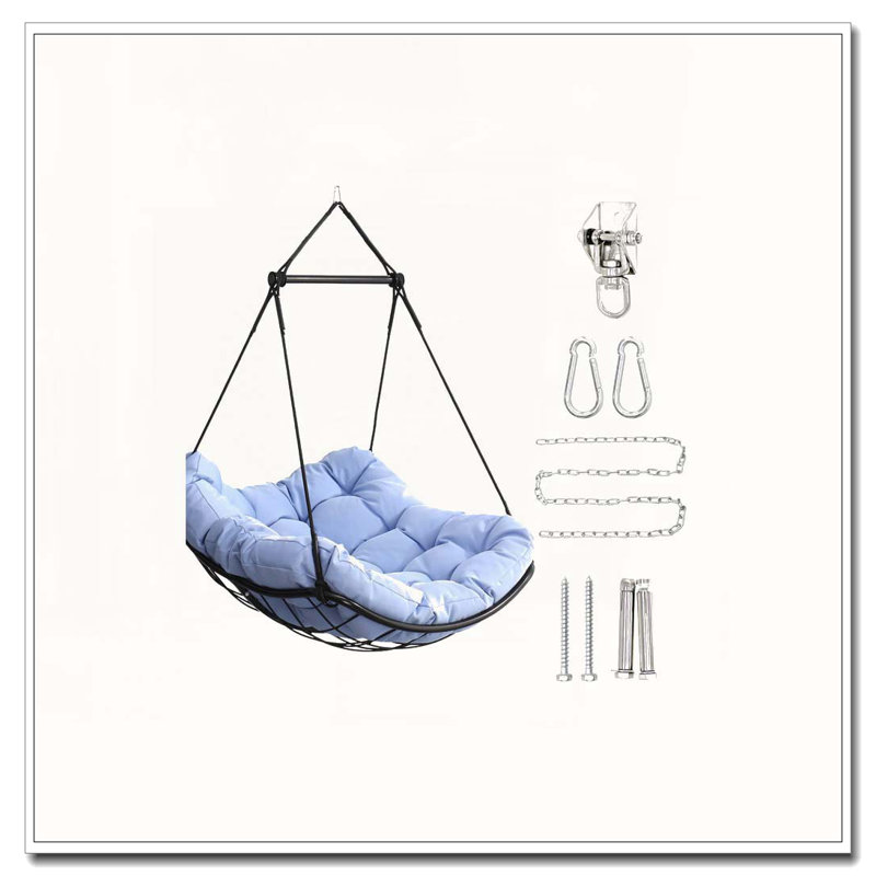 Balancelle de hamac avec coussin, Bleu
