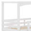 Lit mezzanine en bois avec garde-robe, tablettes de rangement, glissoire et DEL
