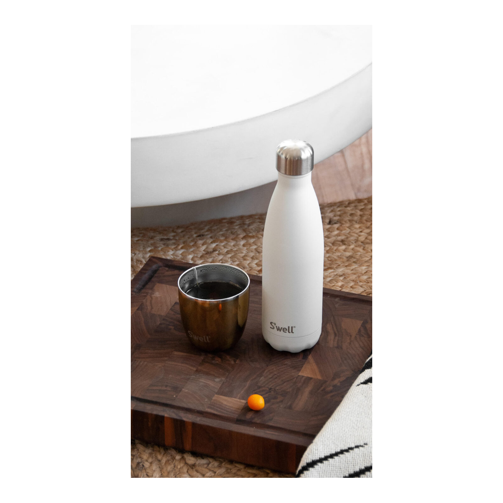 S'well Stainless Steel Triple-Layered Vacuum-Insulated Water Bottle, Moonstone, 25.oz