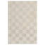 Bezore Modern Indoor Living Room Area Rug Embossed Cut-Shrink Pile with Metallic Sheen Jute Backing Living Room - Bedroom Hallway Carpet Grid Cream-610399190