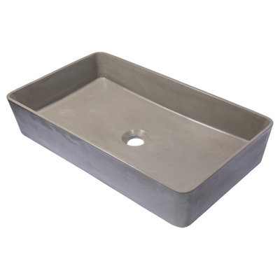 Eden Bath 14'' Concrete Rectangular Bathroom Sink