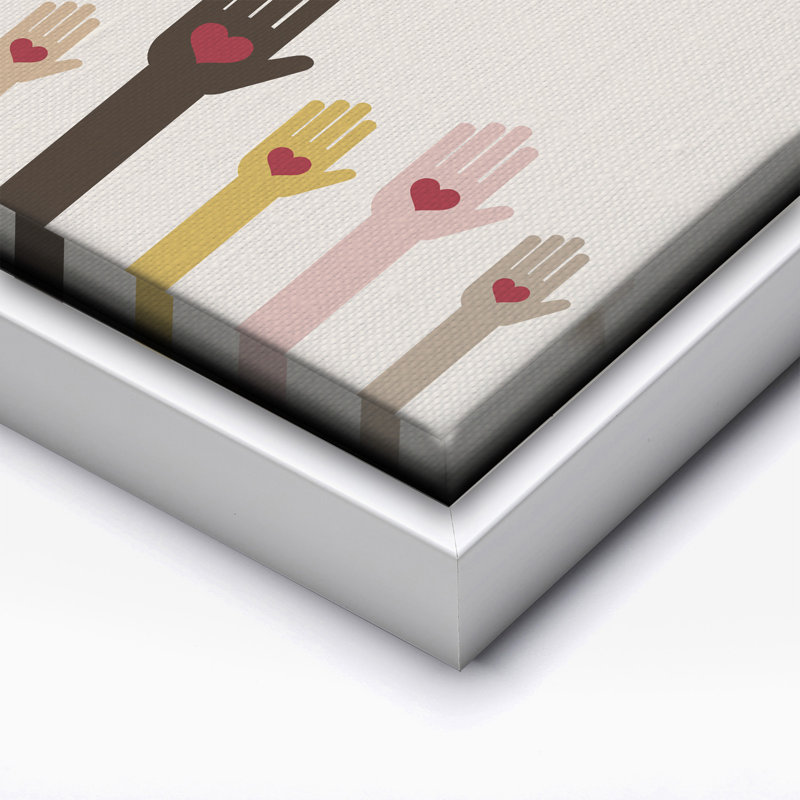 Les petites mains changent le monde, Canvas, White Framed, 08"H x 10"W