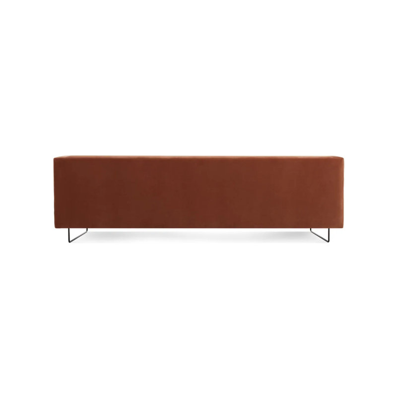 Bonnie Upholstered Sofa, 29" H x 96" W x 33" D, Copper Velvet Polyester Blend