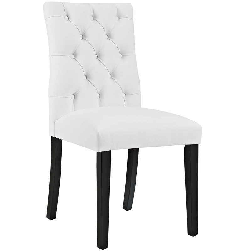 Chaise de salle à manger en cuivre Copper Grove Trilj par Modway, Blanc