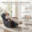 Fauteuil inclinable Kayla Gray Power Lift avec chauffage et massage - gravité zéro, inclinaison à 180 °, confort chenille