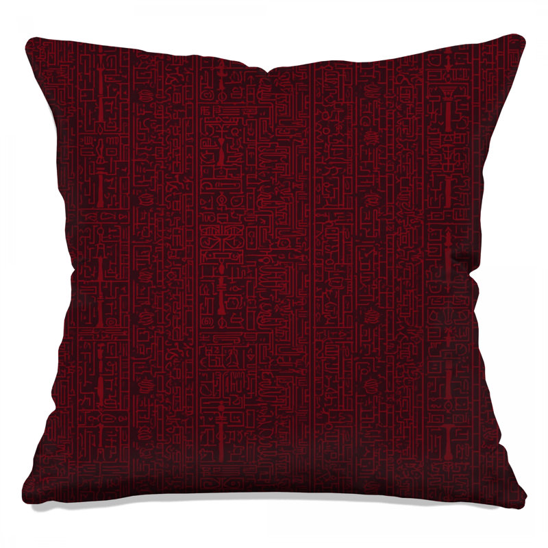 Intricate Linework Pattern Double Sided Throw Pillows, 14 x 14 inches