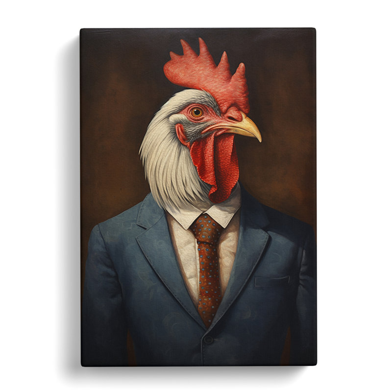 Rooster Dadaism - No Frame Print, 60cm H x 40cm W x 3cm D