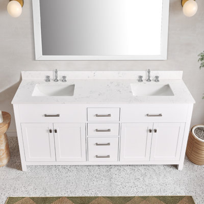 Meuble-lavabo 72 po avec double lavabo 72 po