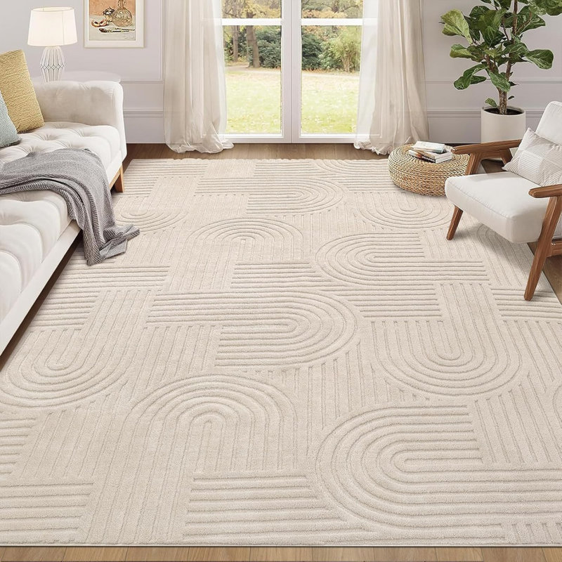 Solid Colour Machine Tufted 160cm X 230cm Area Rug