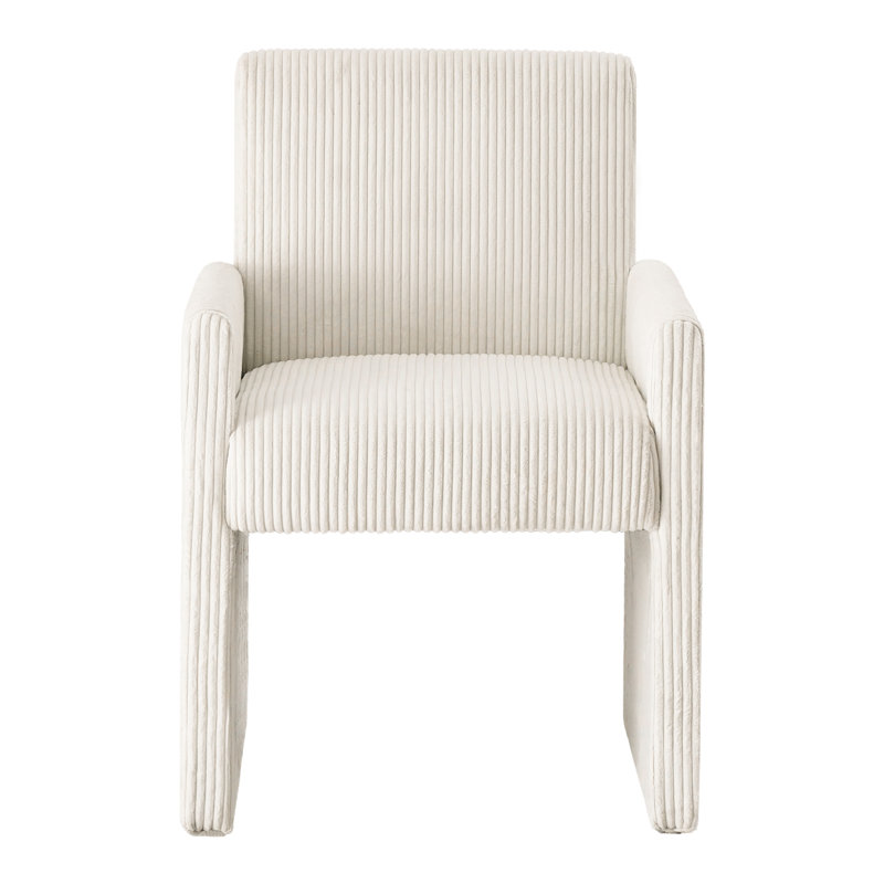 Fauteuil de salle à manger rembourré, Beige