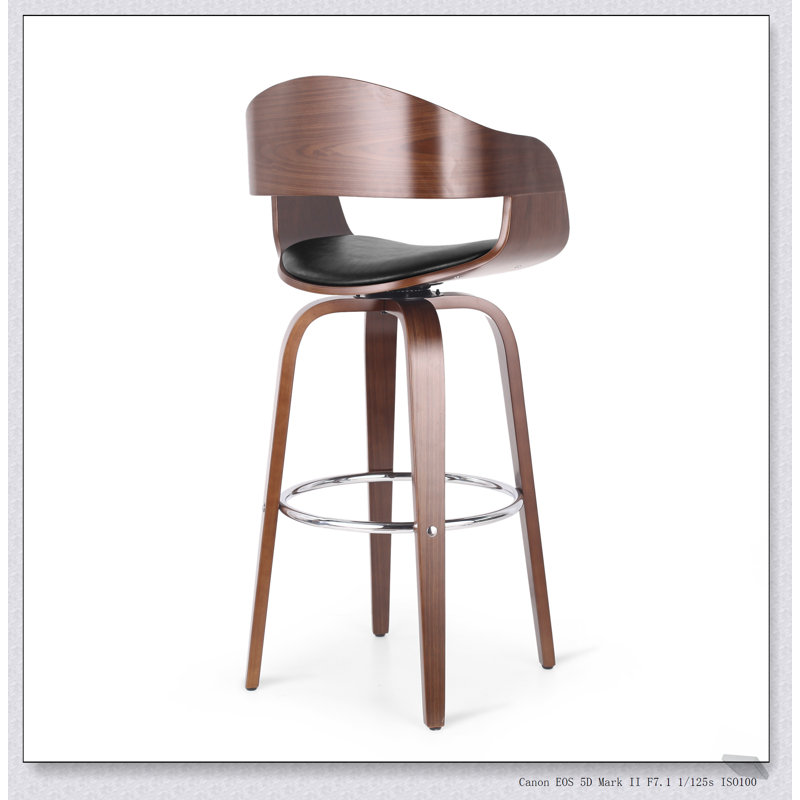 Tabouret de bar avec siège rembourré et design ergonomique, pour cuisines et bars modernes., Noir