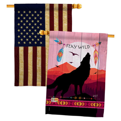 Double Sided 40 in. H x 28 in. W Polyester House Flag